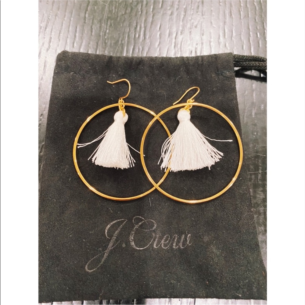 J. Crew Tassel Hoop Earring